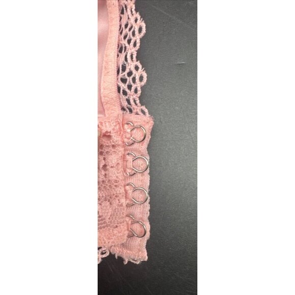 Victorias Secret Pink Womens Lace Bralette Bra Front Closure Adj Straps Size M - Picture 9 of 11